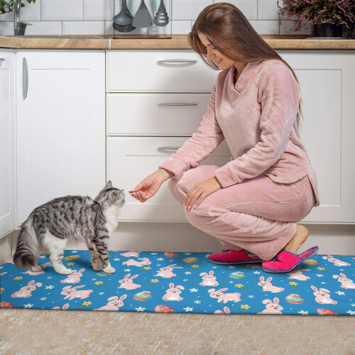 L-Shape Kitchen Rug Set 17x30 + 17x47 in 2