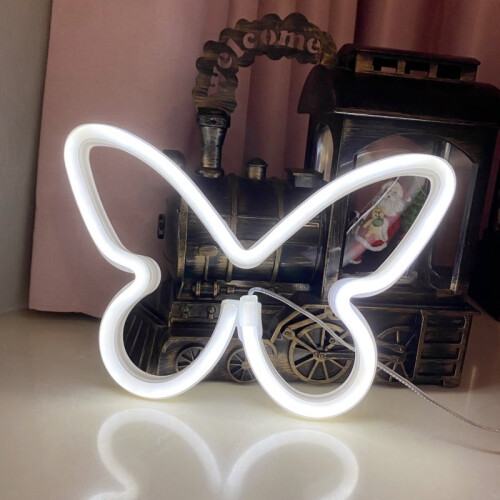 LED Butterfly Neon Wall Light – USB Powered, Lightweight