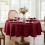 Damask Tablecloth Round 90 Inch Waterproof Polyester 1