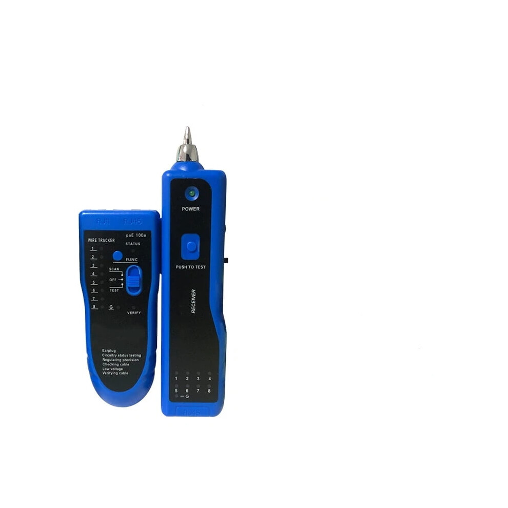 Network Cable Tester With Tone Generator, Flashlight & Earphone Â Compatible With Ethernet, Telephone, Video Cables (Blue) Blue 9426043977856