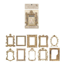 Retro Frame Hollow-Out Square Rod Shape Picture Frames Collage Material 10Pcs. X3B6