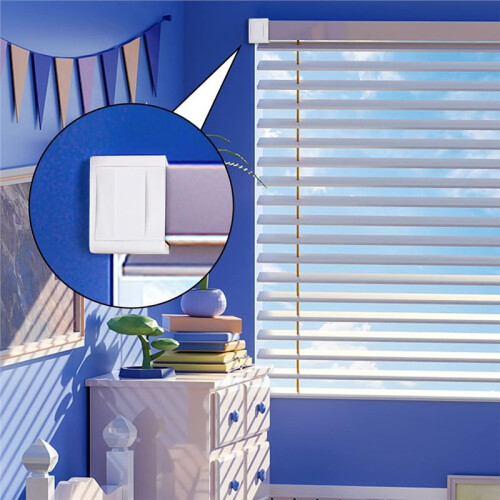 12 Pack 1 Inch Blind Brackets, Vertical Blind Bracket Box Mounting Bracket Window Blinds Headrail Brackets 2