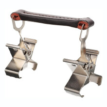 Clipe Ergonômico de Metal para Tela com Alça de Couro Sintético para Pintura A Óleo e Materiais de Arte