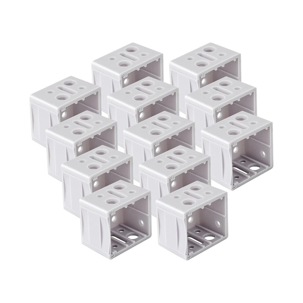 12 Pack 1 Inch Blind Brackets, Vertical Blind Bracket Box Mounting Bracket Window Blinds Headrail Brackets 4713584455840