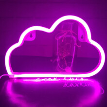 Neon Night Light, LED Neon Signs Night Light Cloud Neon Lights Neon Lights for Kids Bedroom Battery USB Operated