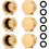 3/4" Brass Female Garden Hose End Caps 6 Pack 1