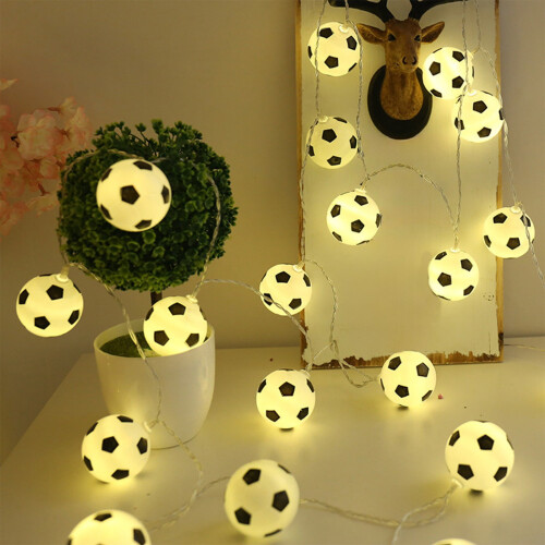 Soccer Ball Christmas Lights String, 1.5m, 10 LED, Battery 1