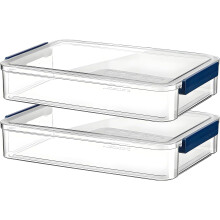 Transparente, stapelbare Aufbewahrungsboxen – 5,5 qt, 2er-Pack