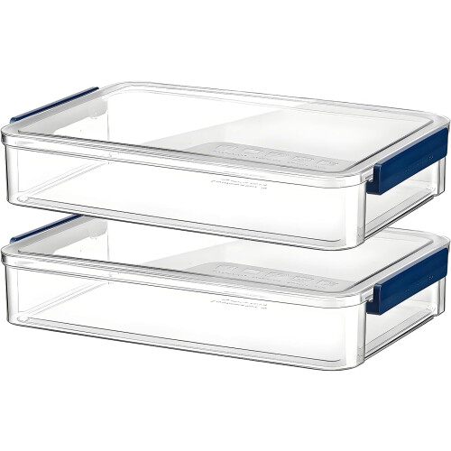 Transparente, stapelbare Aufbewahrungsboxen – 5,5 qt, 2er-Pack