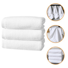 3-pack badlakan i bomull, vita, 72x32cm