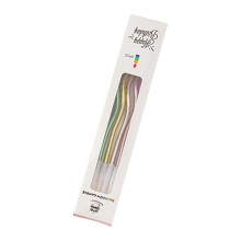 Spiral Birthday Cake Candles, Long Thin Curved Candles for Wedding, Party Celebration, Cake Decorating Supplies (1 Pack),Multicolor