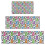 Easter rainbow bunny kitchen rugs set of 3 white pattern 1