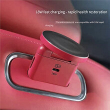 For M8 M9 Rear Magnetic Pad Phone Charging Holder Trim Auto Mount Red