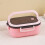 Pink Double-Layer Bento Box, Microwave-Safe, 1200ml 1