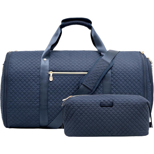 Μετατρέψιμη τσάντα ρούχων και duffel με θήκη παπουτσιών, μπλε σκούρο