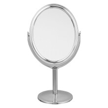 Oval Tabletop Makeup Mirror with Frame, Glass Lens, 1 Set for Vanity and Dressing Table