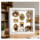 Mini Museum Silhouette Shadow Box Frame with Gold Figurines 1