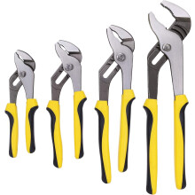4-Pc Groove Joint Pliers Set (6”, 8”, 10”, 12”) with Bi-Material Handles – Ideal for Plumbing & Home Maintenance