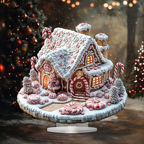 Βάση για κέικ Gingerbread House – Χριστουγεννιάτικη διακόσμηση 3 επιπέδων 1