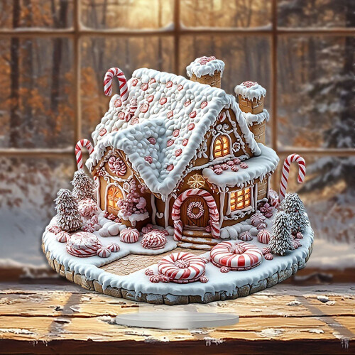 Βάση για κέικ Gingerbread House – Χριστουγεννιάτικη διακόσμηση 3 επιπέδων 2