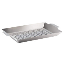 Outdoor roasting grill pan large