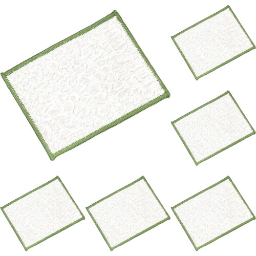 Reusable Kitchen Dishwashing Cloths with Silver Wire Scrub