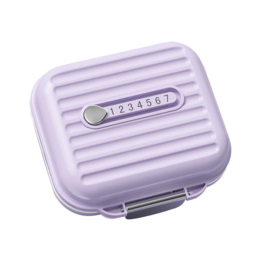 Pocket Pill Box Portable 7-Day Weekly Organizer Purple