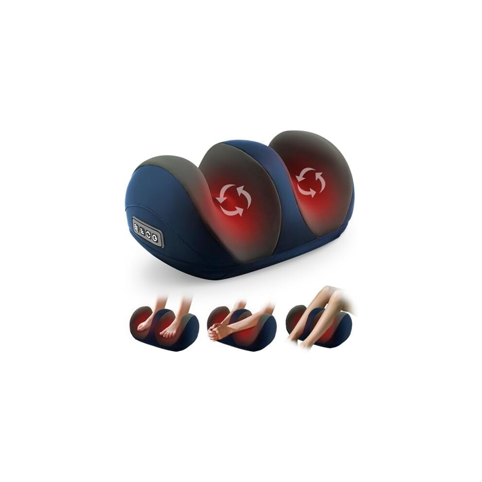 Foot Massager with Heat and Shiatsu Kneading Blue
