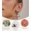 CZ Stud Earrings 18K White Gold Plated Sterling Silver 4