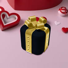 Boîte cadeau ronde pour la décoration de table de la Saint-Valentin