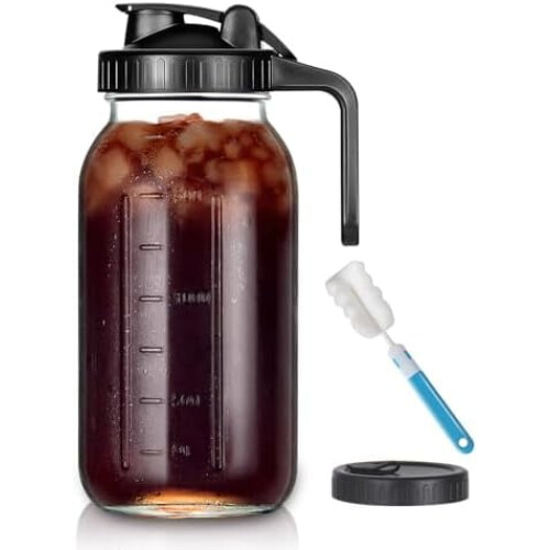 Γυάλινη κανάτα 64oz με αεροστεγές καπάκι