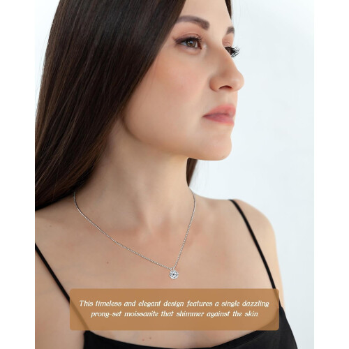 Κολιέ μενταγιόν Moissanite για γυναίκες D Χρώμα VVS1 925 2