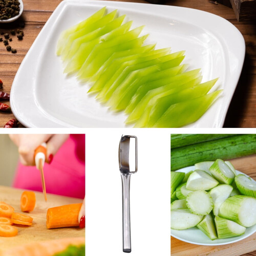 Stainless Steel Veggie Peeler with Non-Slip Handle 2