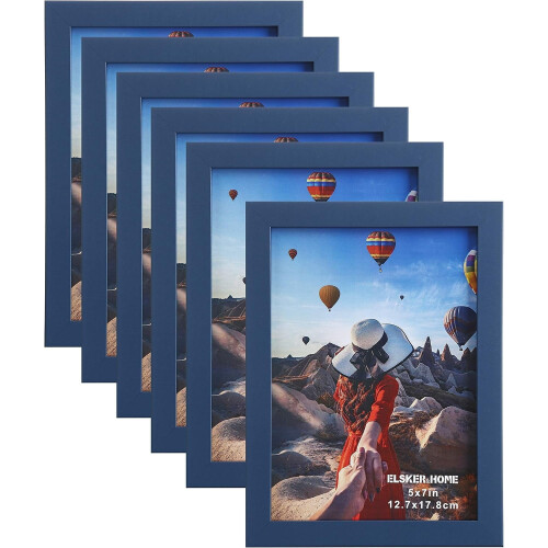 Navy Blue Wood Composite Picture Frame 8x10 6 Pack