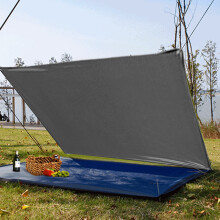 Multifunctional Outdoor Camping Awning, Rainproof Tarp Mat for Camp, Beach, Picnic, Can Be Used as Raincoat, Damp-Proof Ground Sheet