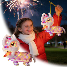 Lion Dance Lantern Kit - DIY LED Hanging Decoration, 25 cm