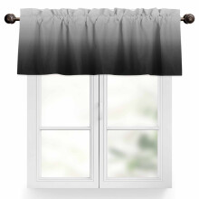 Grijszwart verloop volant 42x18 inch met tunnelzoom voor gordijnroede