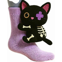 Calzini invernali natalizi in maglia 3D con animali, caldi e perfetti per l'inverno.