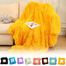 Velvet Flannel Throw Blanket Yellow 50x60 inches