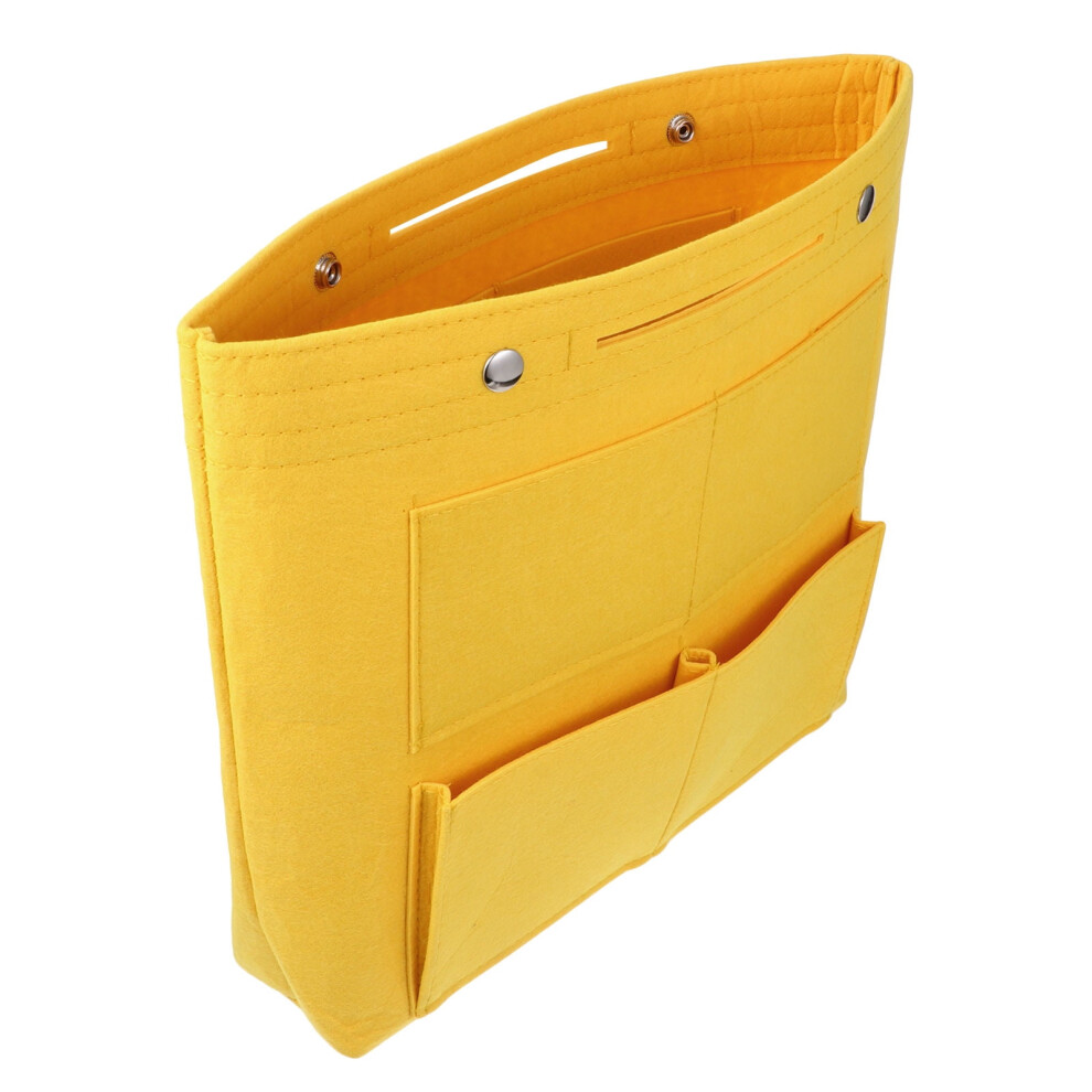 Yellow 1Pack Felt Insert For Cosmetic Bag With Large Capacity And Multi Compartment 32X31 5X7in