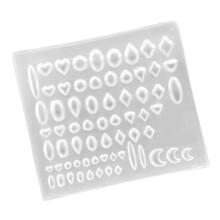 Silikon-Nagelform in Edelsteinform für Glitzereffekte