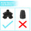 Rubber Cane Tip 3/4-inch Quad Self-Standing 1 Count 6