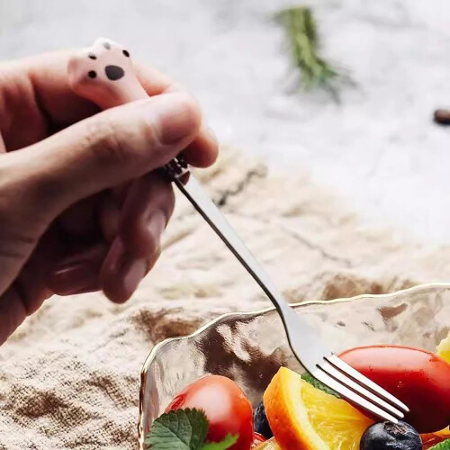 Cat Paw Cutlery Set with Spoon, Fork & Storage Case 2