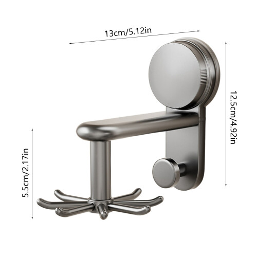 Scaffale da cucina in plastica con ventose e girevole 2