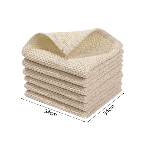 100% Cotton Honeycomb Dish Cloths, 6-Pack 2