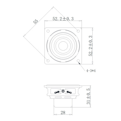 Draagbare luidspreker 6 ohm 10W home theater aluminium 2