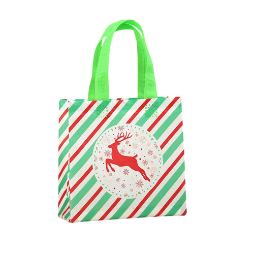 Christmas Gift Bag Green Non-Woven Foldable 20x20x9cm 1