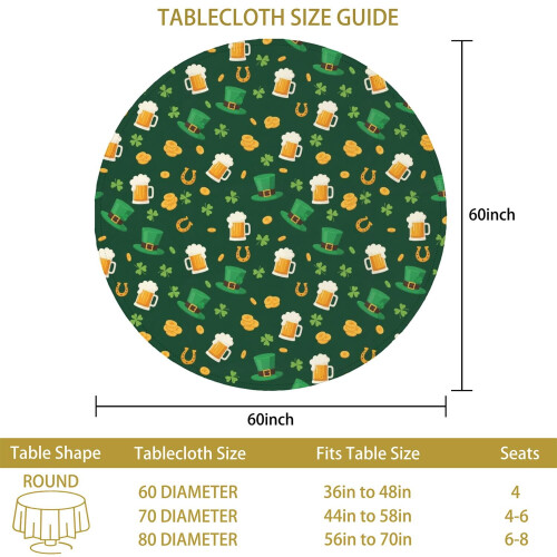 60 Inch Round Polyester Tablecloth 2