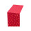 Heart Print Table Runner Red Polyester 275x28cm 2