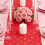 Heart Print Table Runner Red Polyester 275x28cm 4